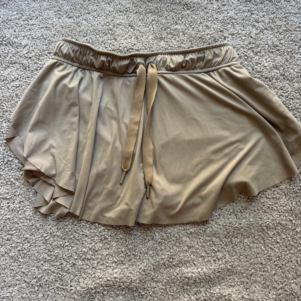 Free People FP Movement On Point Skort Mushroom Tan Size Medium